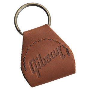 Gibson Premium Leather Pickholder Keychain, Brown